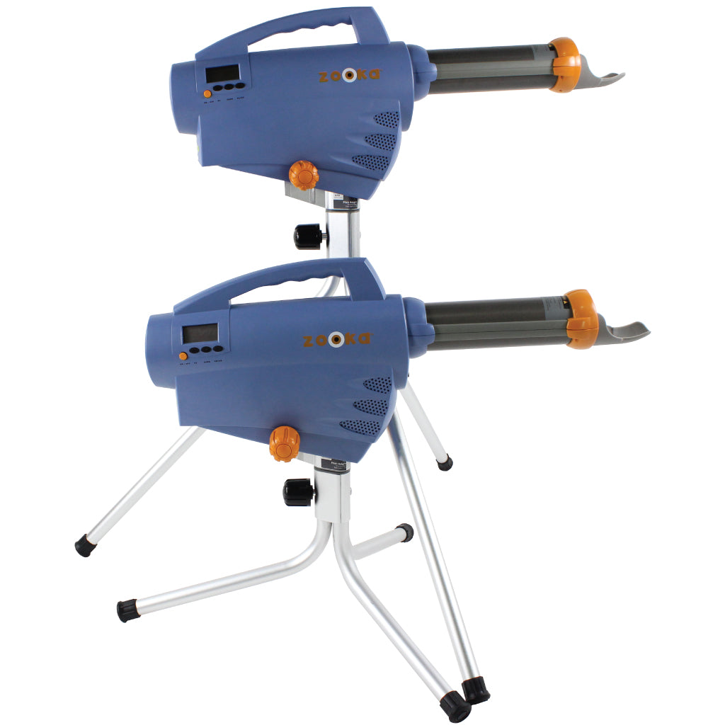 Battery Pitching Machine Cordless Baseball Pitching Machines | Zooka Pitching Machines
