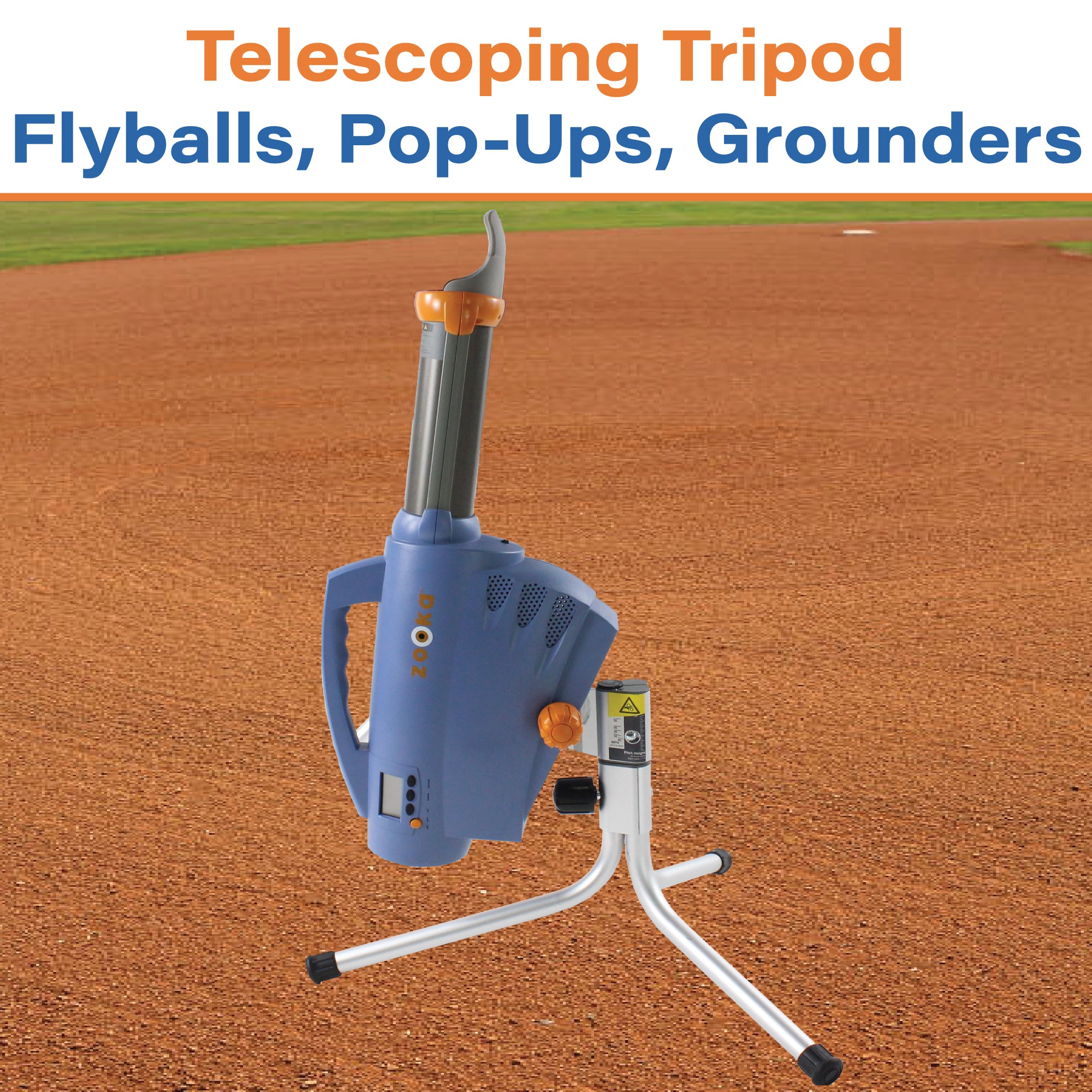 Zooka Pitching Machine Short Tripod Portable ZS740